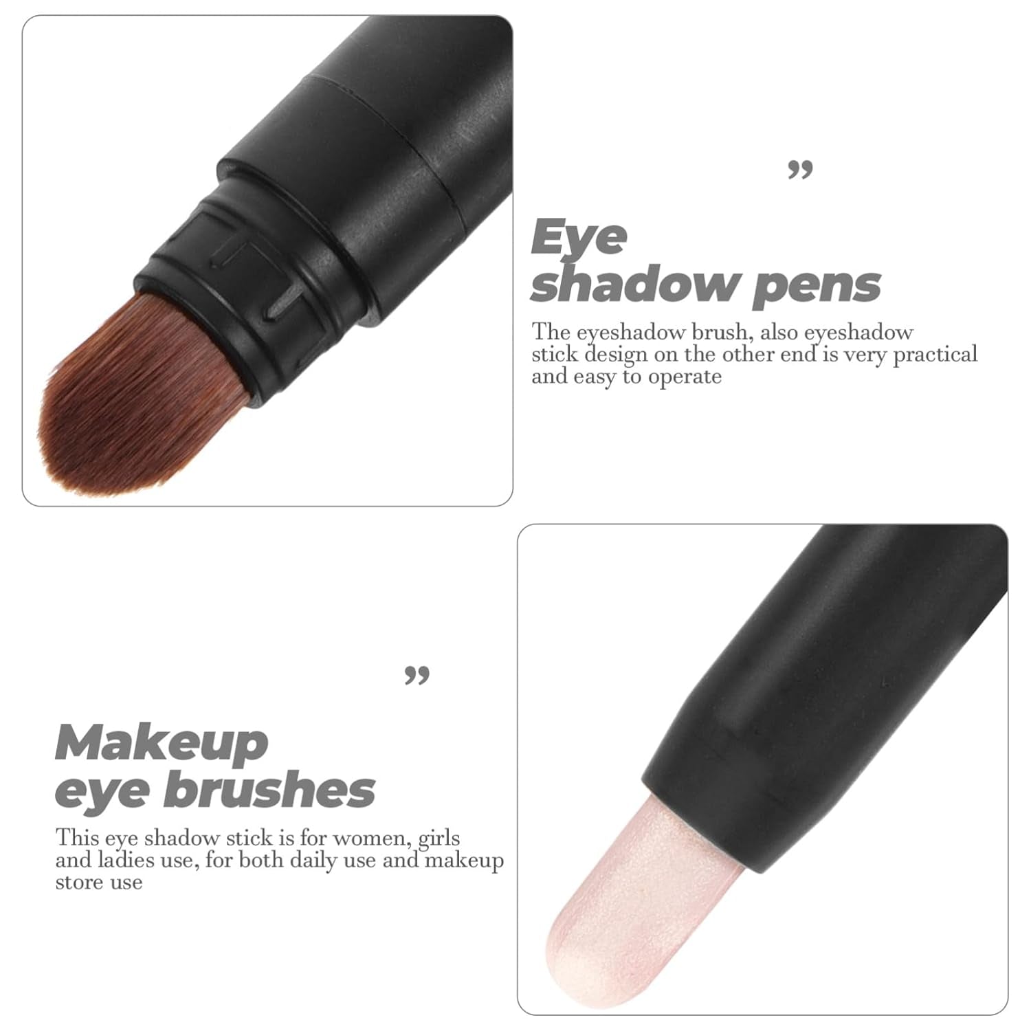Dual Sided Makeup Brush Eye Shadow Stick Eye Makeup Pen Precision Applicator Travel-Friendly
