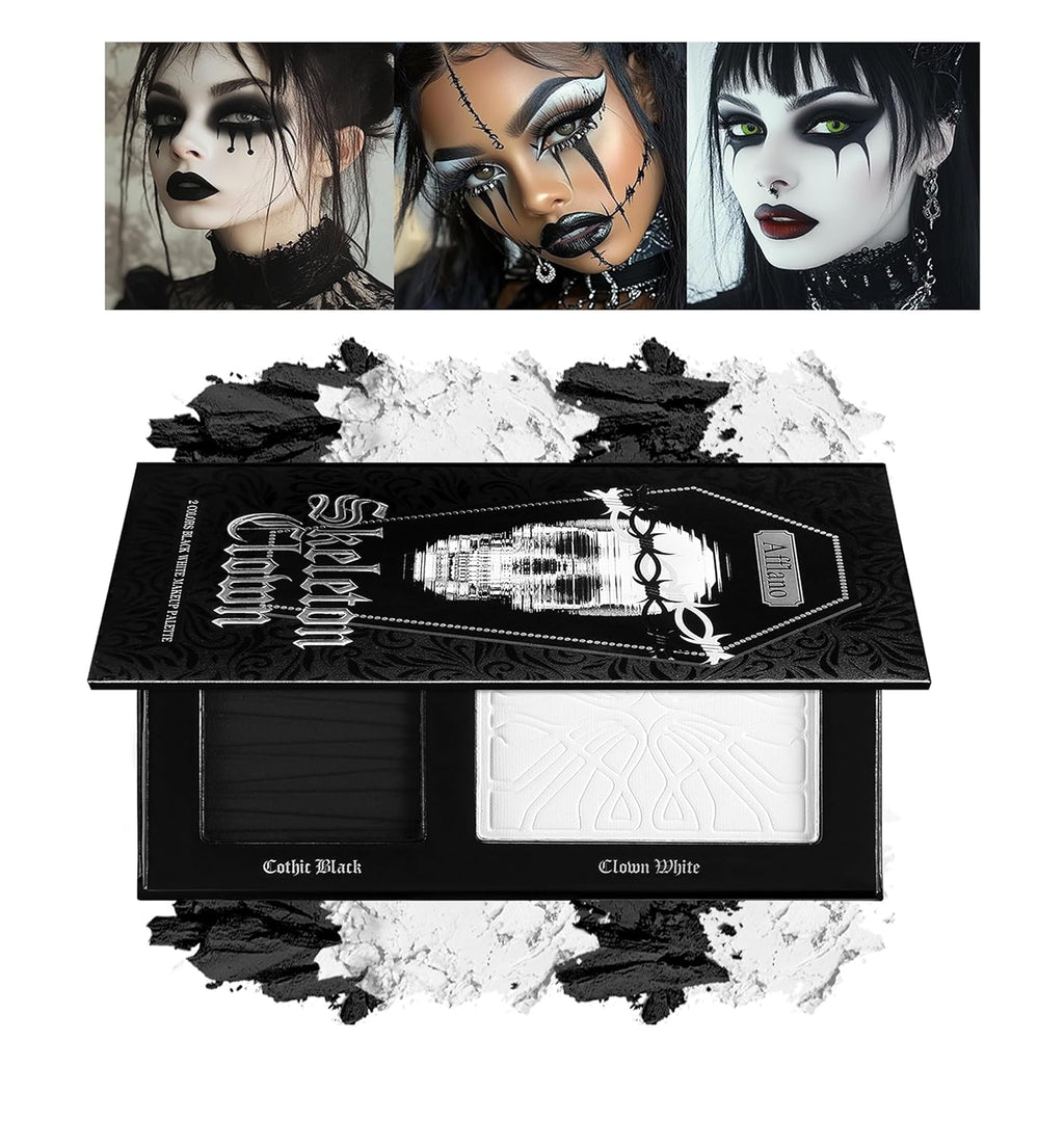 Gothic Makeup Palette - High-Pigment Foundation & Eyeshadow for Halloween Looks