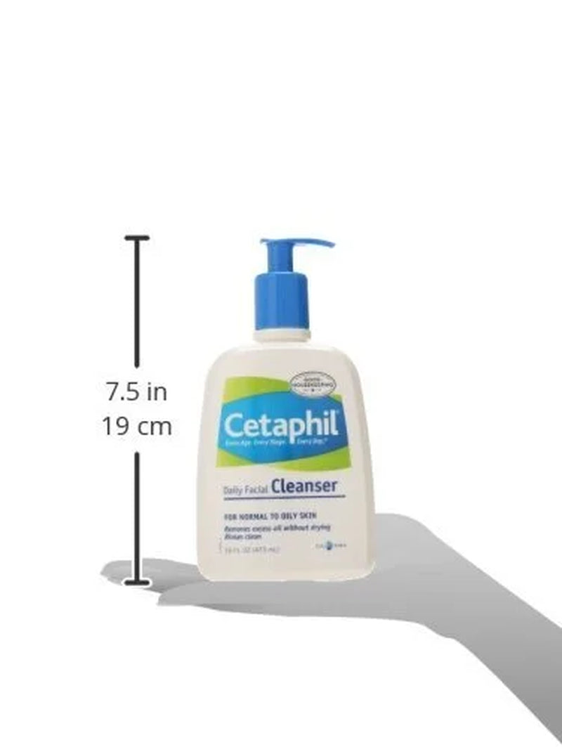 Daily Facial Cleanser Normal to Oily Skin, 16 Oz (Pack of 2)