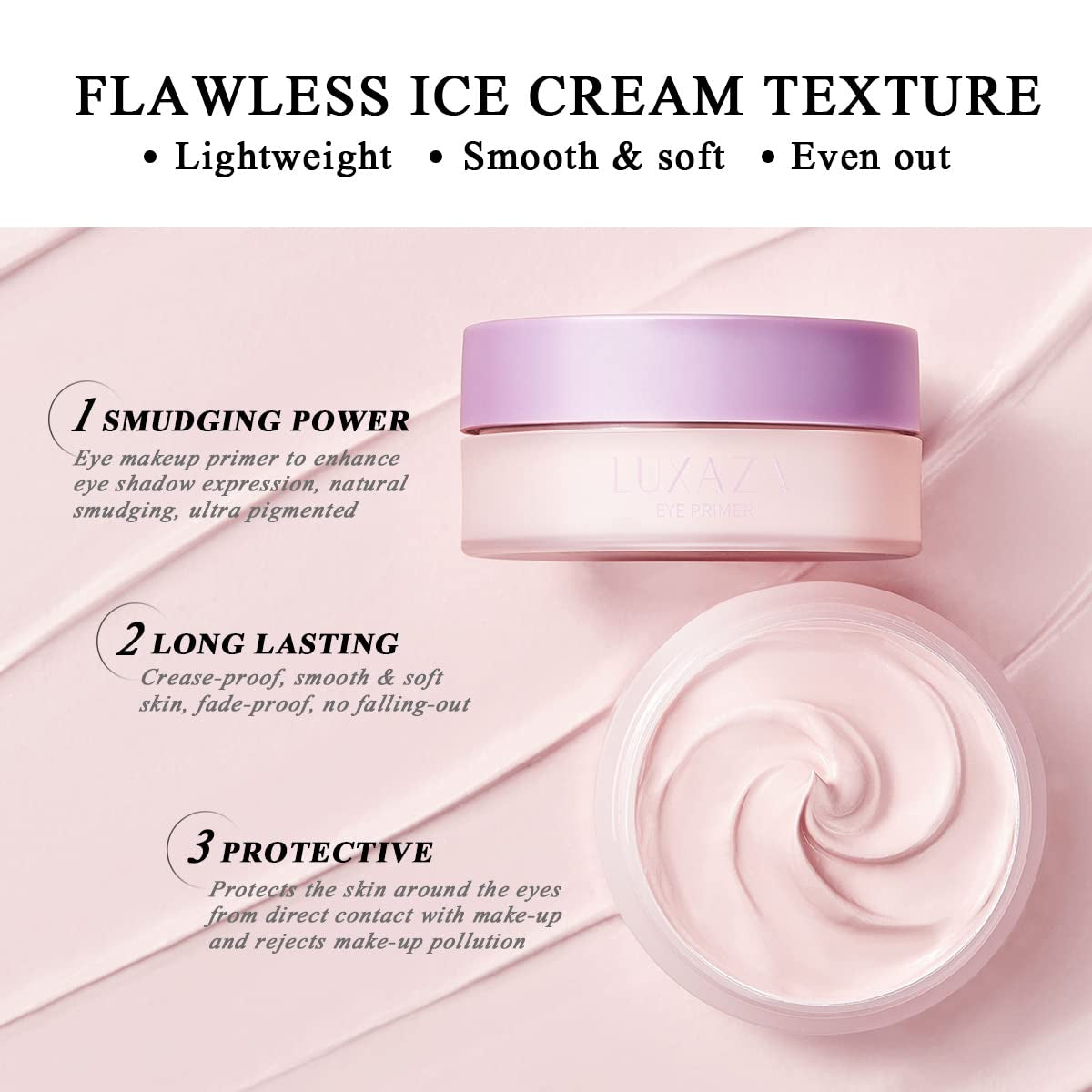 Eyeshadow Primer ＆ Setting Spray,Long Lasting Makeup Eye Primer and Spray.Blurring & Oil Absorbing Face Setting Spray for Makeup-(1.15 Fl. Oz ＆0.35 Oz） Ice Cream