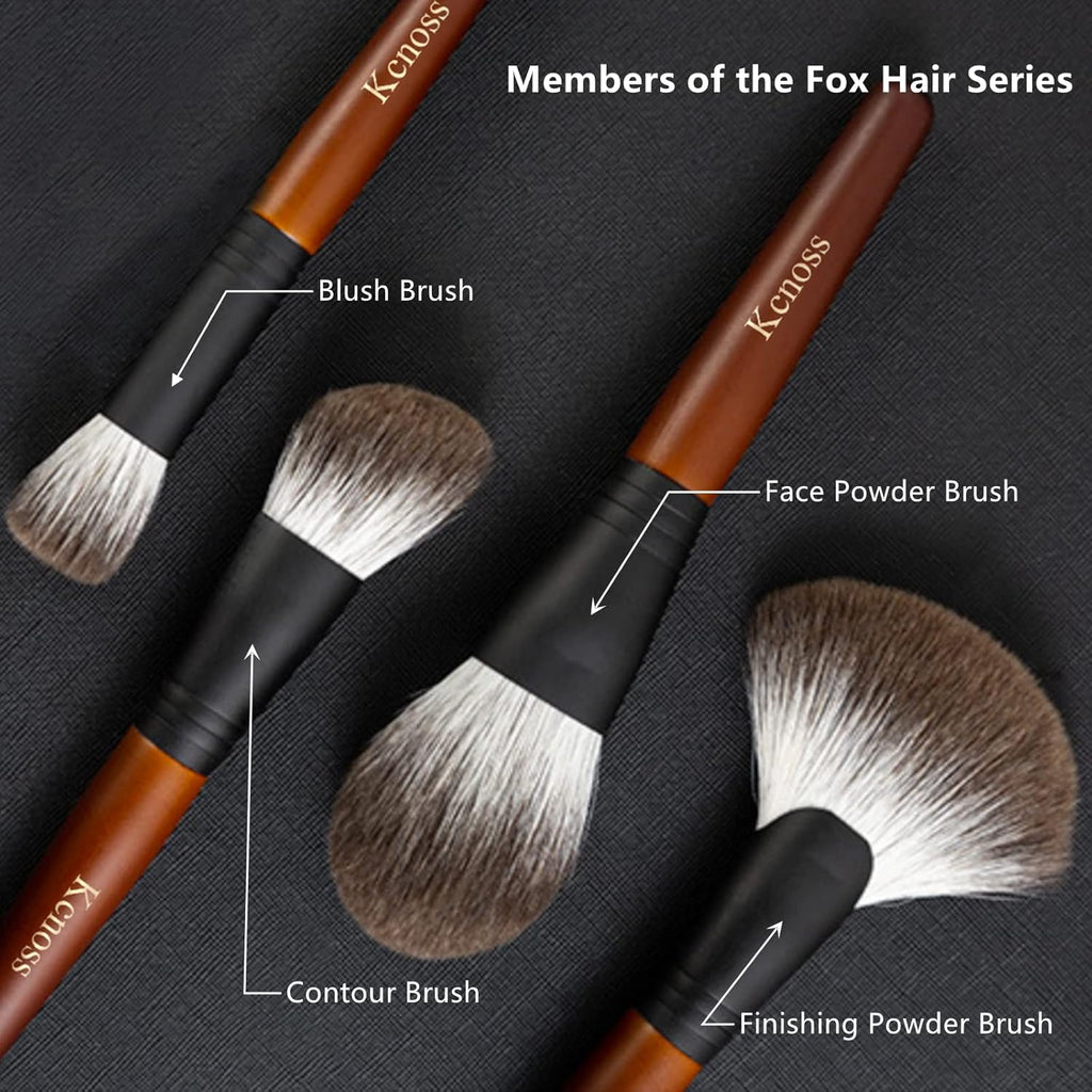Contour Brush for Makeup Face Powder Brushes–Contour & Define–Perfect for Contour Powder，Blush, Bronzer, Highlighter–Even and Natural Application, Made with Natural Animal Hair Fox Bristles,