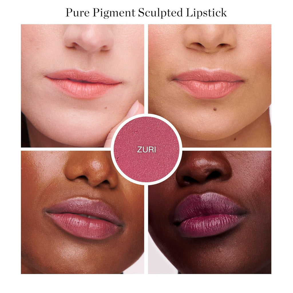Full Bloom Sculpted Lipstick (Zuri - Modern Magenta) - Long Lasting Organic Lipstick with Jojoba Oil & Micro Hyaluronic Acid - 70% Organic Ingredients & Made in USA