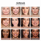 Magicminerals Airbrush Foundation Set by  - Complete 5Pc Spray Makeup Set with Foundation, Primer, and Setting/Finishing Spray - for Smooth, Radiant Skin (Warm Beige)