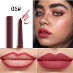 2Pcs Matte Lip Liner Pens, One Step Lips Makeup Pigment Velvety Nude Lip Stain Waterproof Lip Gloss Long Lasting Lipstick Lip Contour Makeup Lip Liner Shaping Cosmetic Tool, Type 6