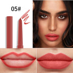 2Pcs Matte Lip Liner Pens, One Step Lips Makeup Pigment Velvety Nude Lip Stain Waterproof Lip Gloss Long Lasting Lipstick Lip Contour Makeup Lip Liner Shaping Cosmetic Tool, Type 6