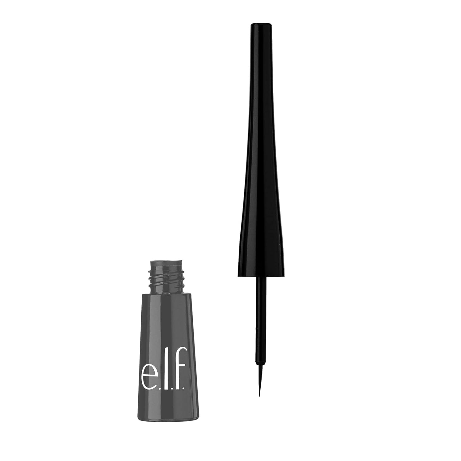 Liquid Eyeliner, High-Pigment Liquid Eyeliner with Extra-Fine Brush Tip, Easy Glide Smudge-Proof Formula, Charcoal