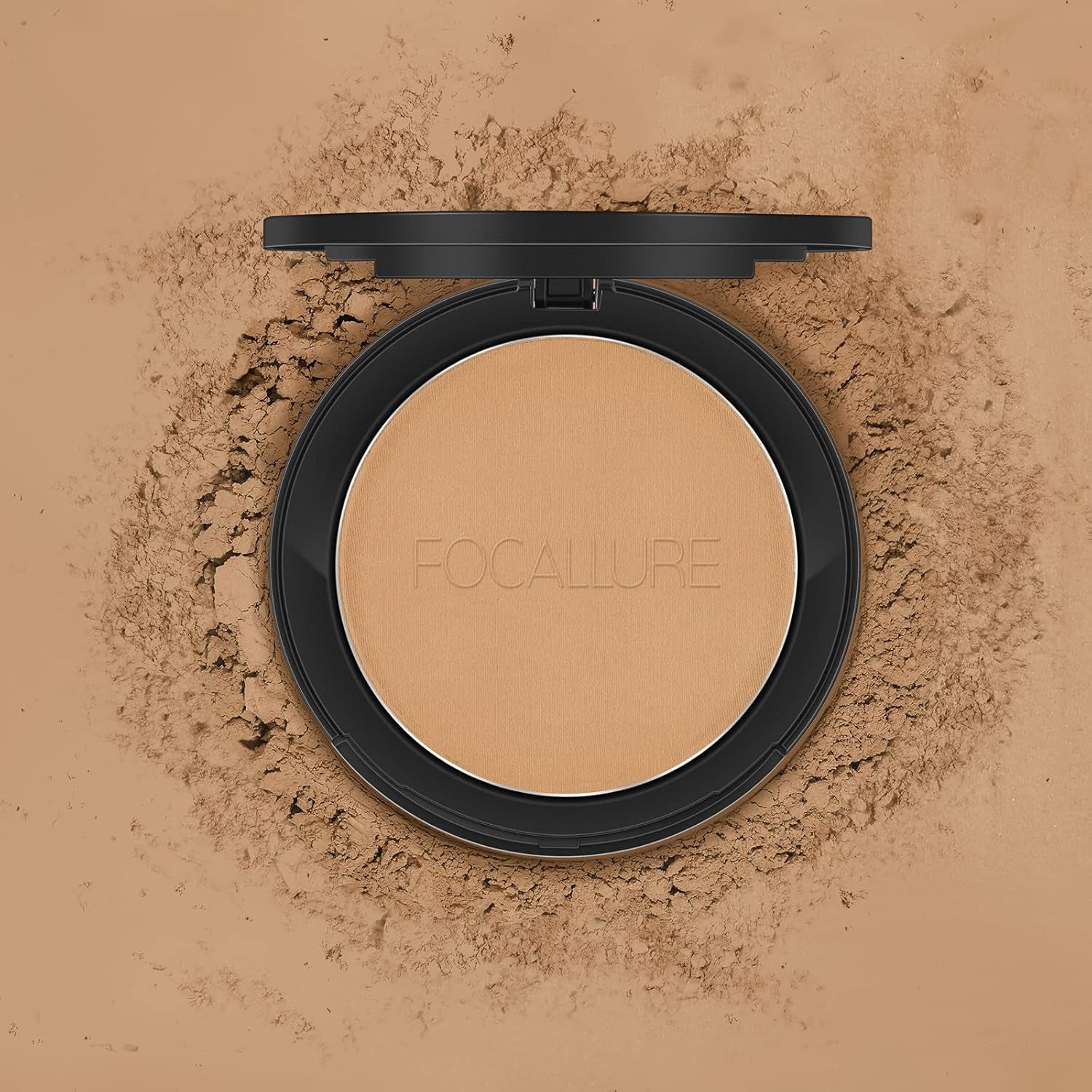 Flawless Pressed Powder, Control Shine & Smooth Complexion, Pressed Setting Powder Foundation Makeup, Portable Face Powder Compact, Long-Lasting Matte Finish, Nude