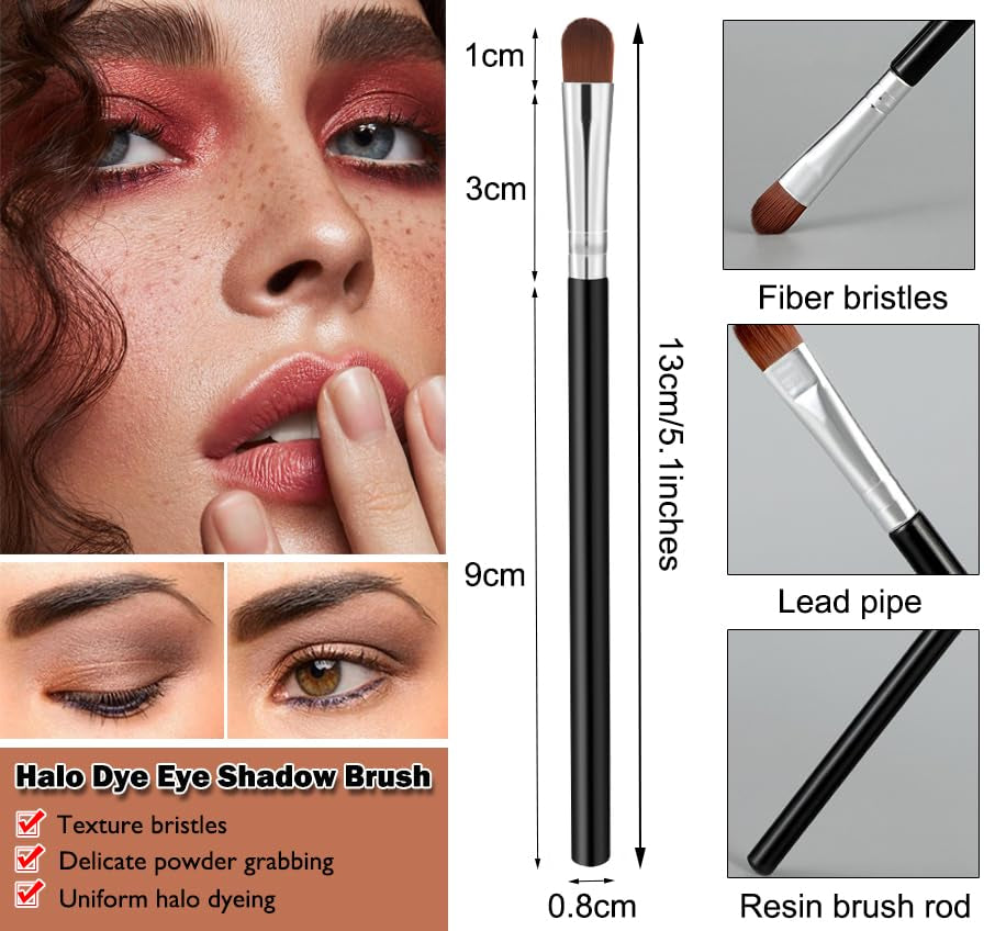 3 PCS Eye Shadow Brush, for Precise Application and Perfect Mixing, Contour and Definition, Eye Makeup Tools, Portable Travel Makeup Brush