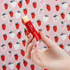 Moisturizing Vegan Lip Balm with Shea Butter Coconut Oil, Natural Strawberry, De