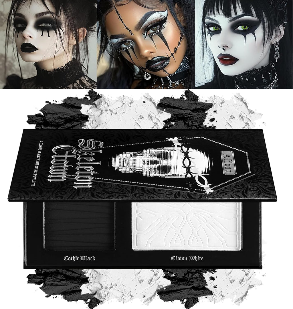 Gothic Makeup Palette - High-Pigment Foundation & Eyeshadow for Halloween Looks