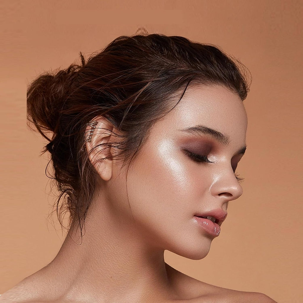 Flawless Pressed Powder, Setting Powder Makeup, Longwear Face Powder Foundation, Smooth Complexion, Portable Compact Long-Lasting Matte Finish 05